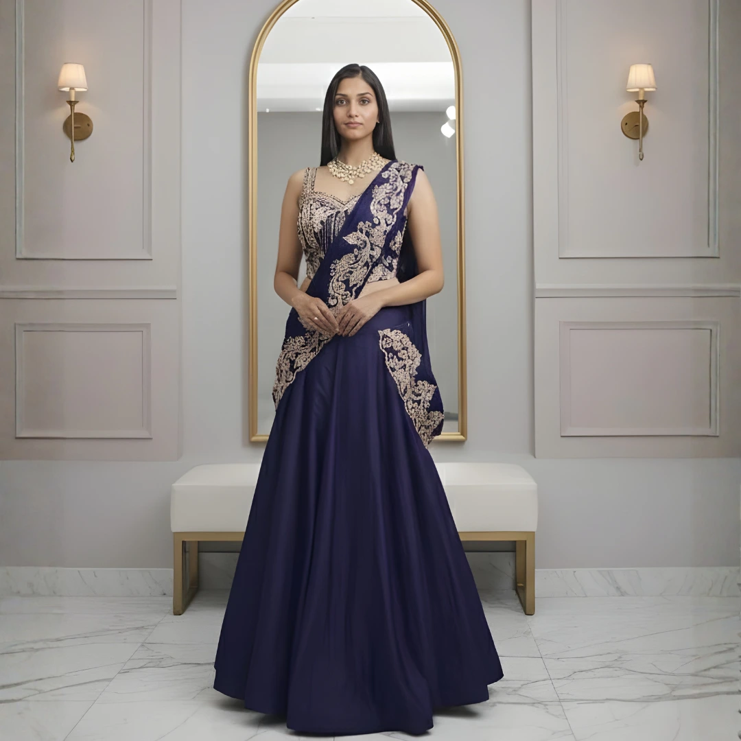 midnight-blue-embroidered-lehenga-saree