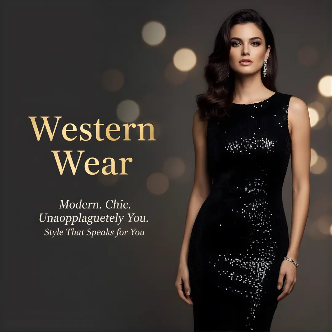 Black western bodycon dress with stone embellishments for party wear by Velvet Studio