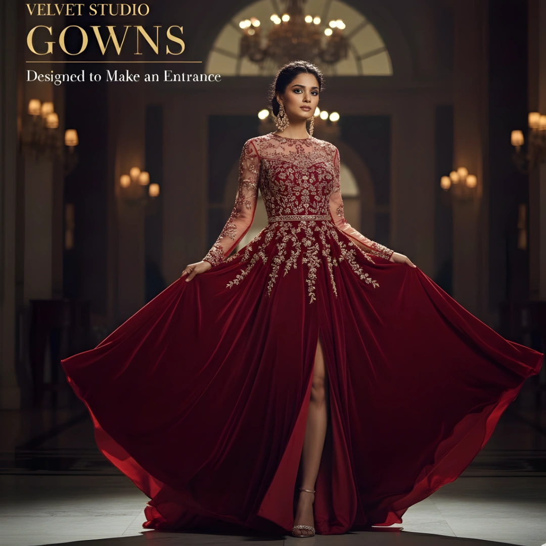 Elegant black evening gown with statement shoulder detailing designed for party and formal occasions