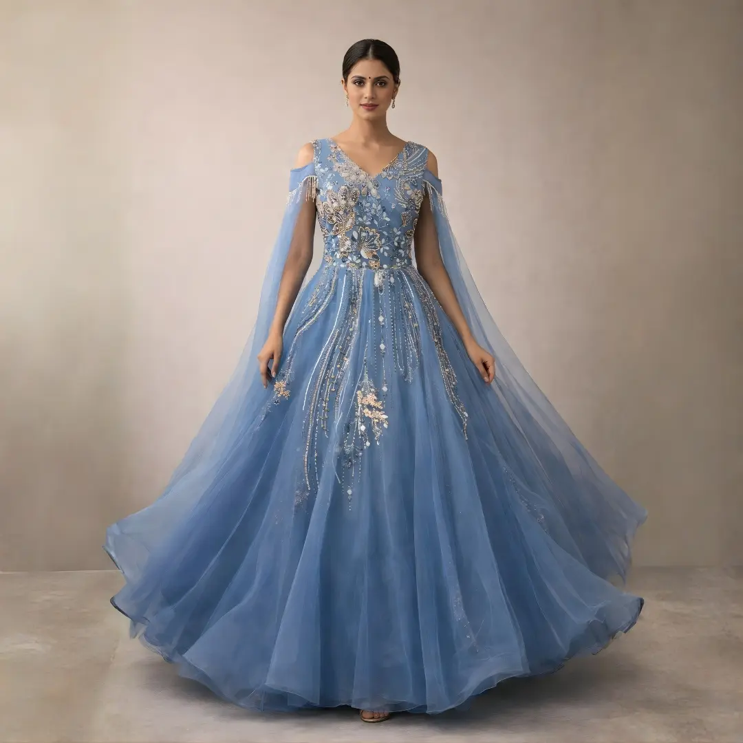 light-sky-blue-hand-embroidered-party-wear-gown