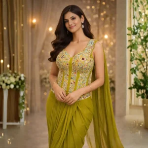 ziva-noor-lime-green-ready-to-wear-zardosi-saree