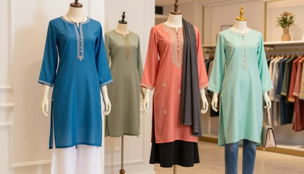 how to style kurti sets