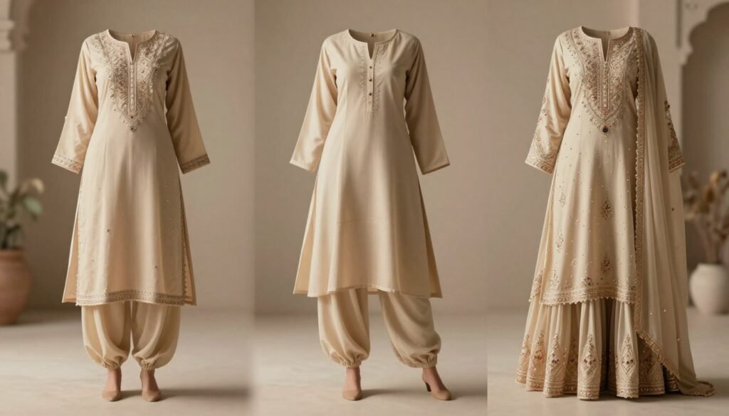 kurti set silhouettes